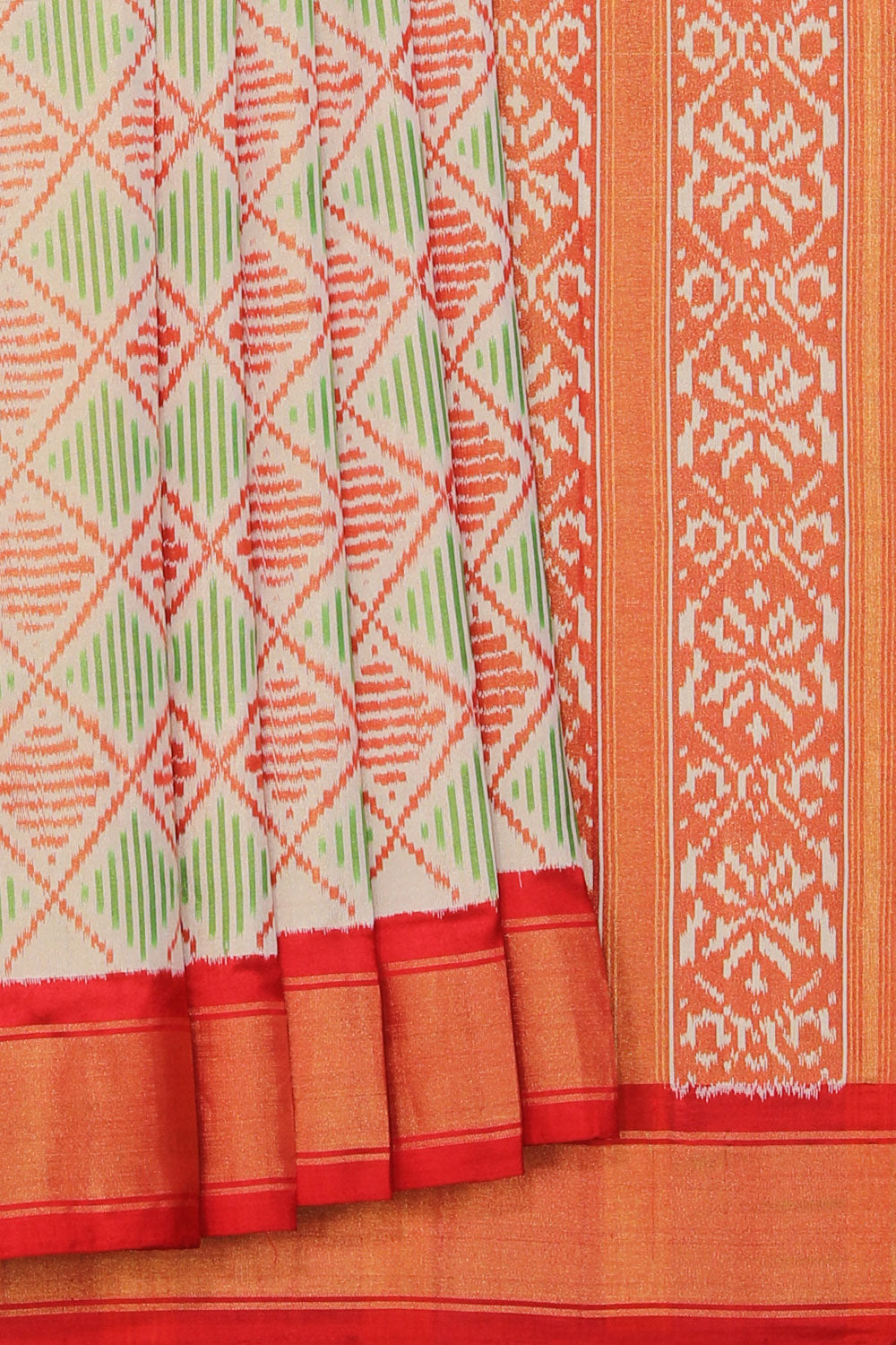 Image of Pochampally Silk Ikat Tissue Saree